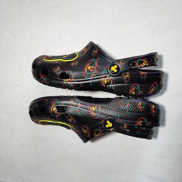 CROCS x Disney Mickey Mouse M6 W8 clogs NEW No Tags Halloween Glow In The Dark - Picture 5 of 9